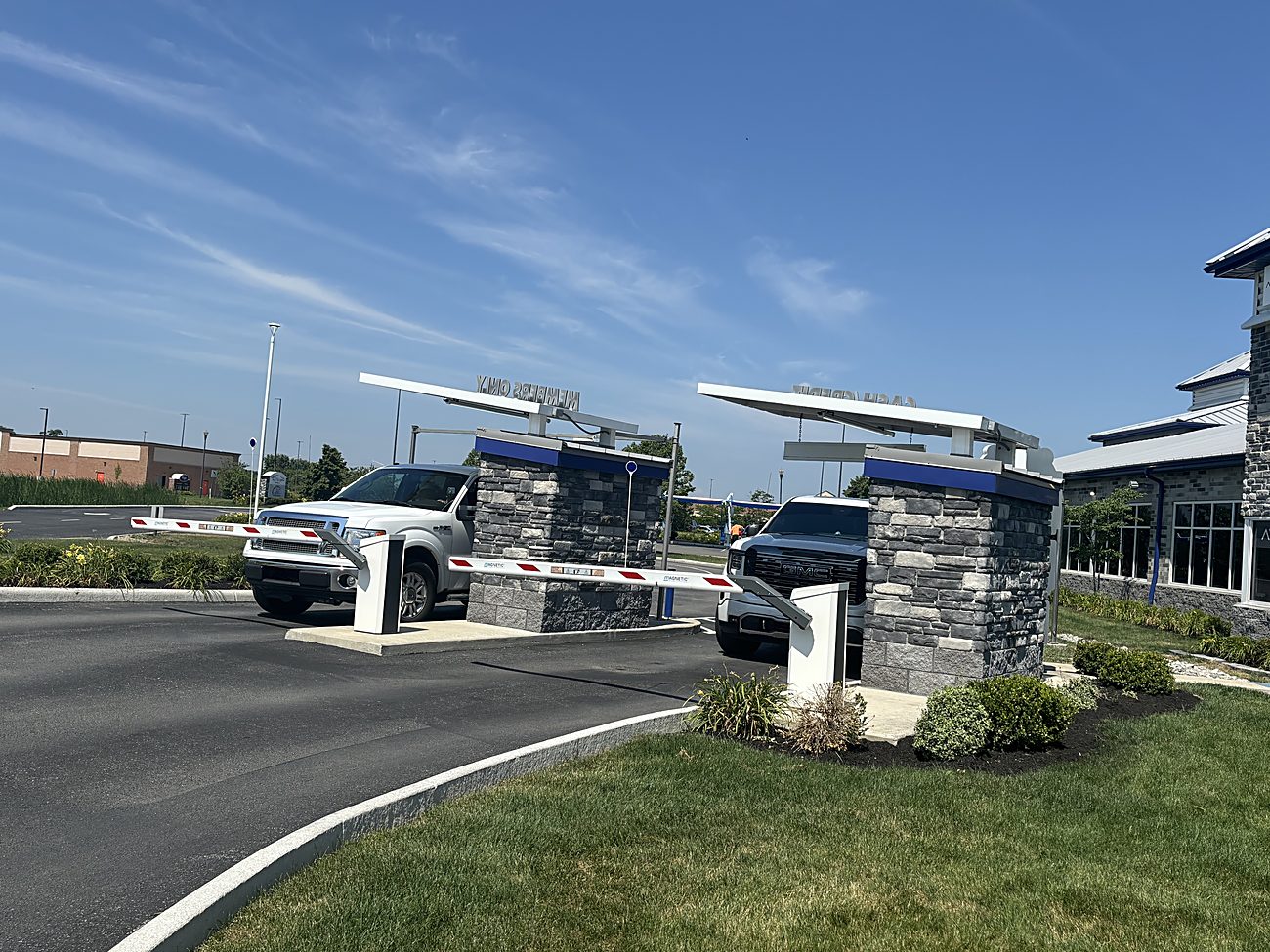 Ultra Car Wash pay lanes and entrance